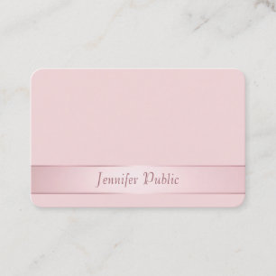 Modern Elegant Rose Gold Hand Script Template Business Card