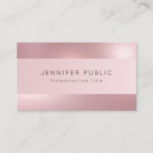 Modern Elegant Rose Gold Professional Template Business Card