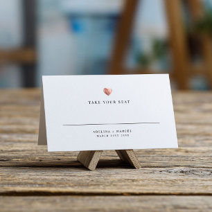 Modern Elegant Rose Gold Wedding Table Place Card