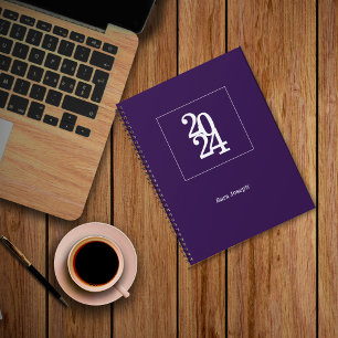 Modern Elegant Royal Purple 2024 Simple Planner