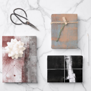 Modern Elegant Rustic Abstract Wrapping Paper Sheet