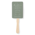 Modern Elegant Sage Green Wedding Program