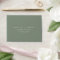 Modern Elegant Sage Green Wedding RSVP