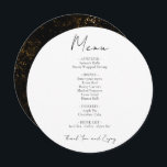 Modern Elegant Script 40th Wedding Anniversary  Menu<br><div class="desc">40th Wedding anniversary menus. Script font highlights with easy to read serif name font. Easy to adjust for your own wedding needs.  Minimal simple black and white elegant design.</div>