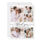 Modern Elegant Script 6 Photo Collage Wedding