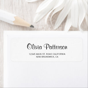 Modern Elegant Script Address Return Address Label