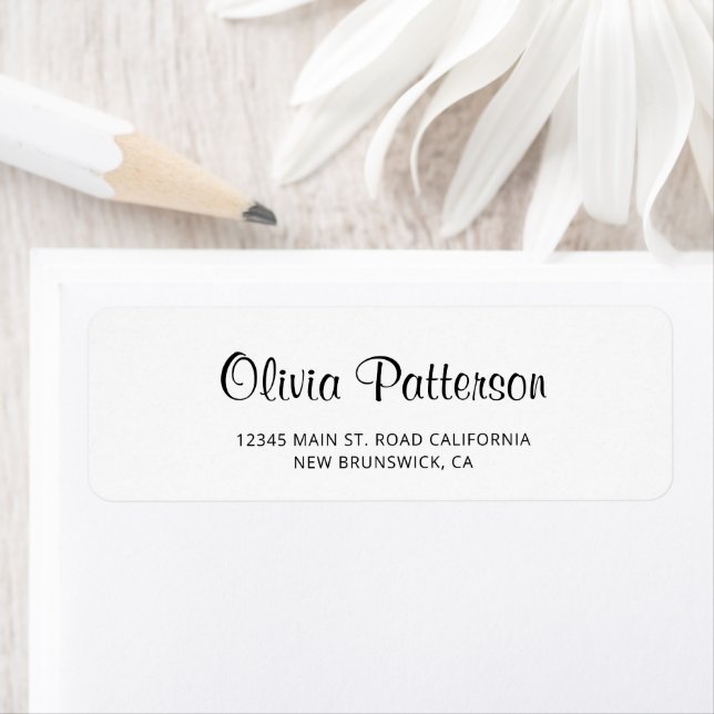 Modern Elegant Script Address Return Address Label (Insitu)