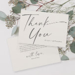 Modern Elegant Script Baby Shower Thank You Card<br><div class="desc">Modern Elegant Script Baby Shower Thank You Card. Click the personalise button to customise this design with your details. To change background colours and fonts click the edit this design further button for more options. This is part of a larger baby shower collection. See below for more items.</div>