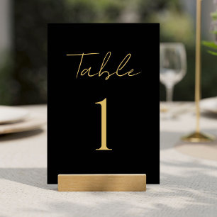 Modern Elegant Script Calligraphy Party Sign Table Number