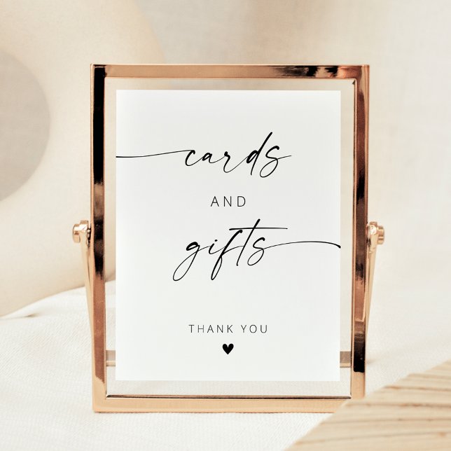 Modern Elegant Script Cards & Gifts Poster (Creator Uploaded)