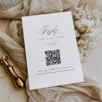 Modern Elegant Script Classic QR Code Wedding