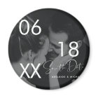 Modern Elegant Script Couple Photo Save the Date