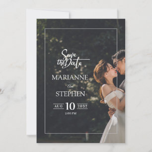 Modern Elegant Script Custom Photo Wedding  Invitation