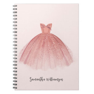 Modern Elegant Script Dress Notebook