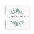 Modern Elegant Script Greenery Wedding Guest