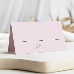 Modern Elegant Script Lavender Wedding Place Card