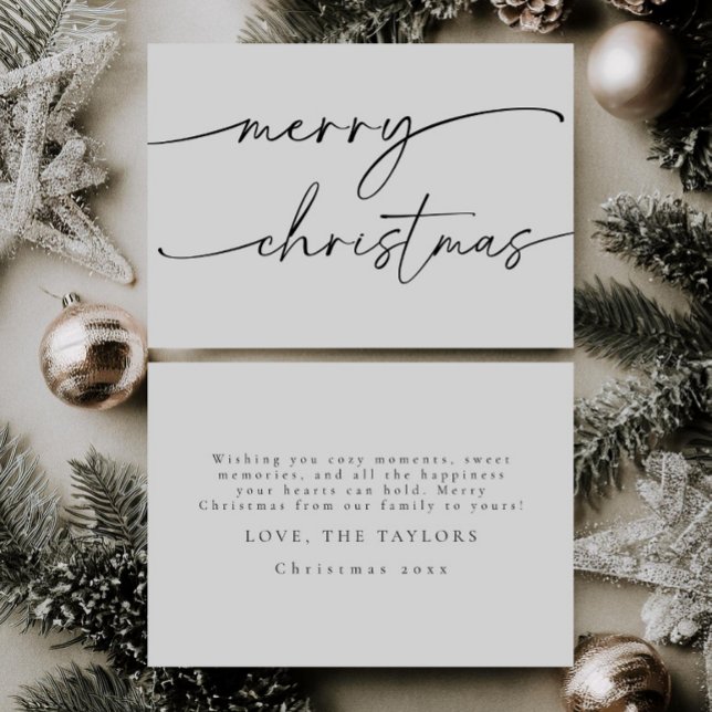 Modern Elegant Script Merry Christmas Card (Creator Uploaded)