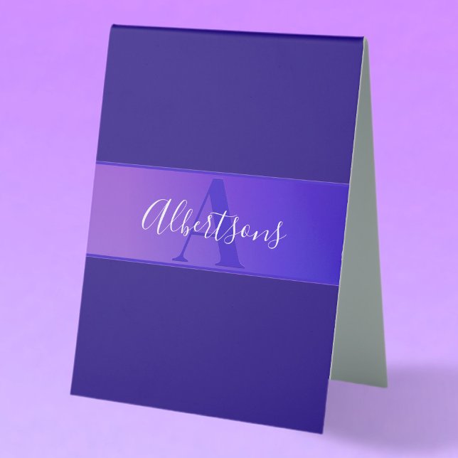 Modern Elegant Script Name & Monogram Ombre Purple (Creator Uploaded)