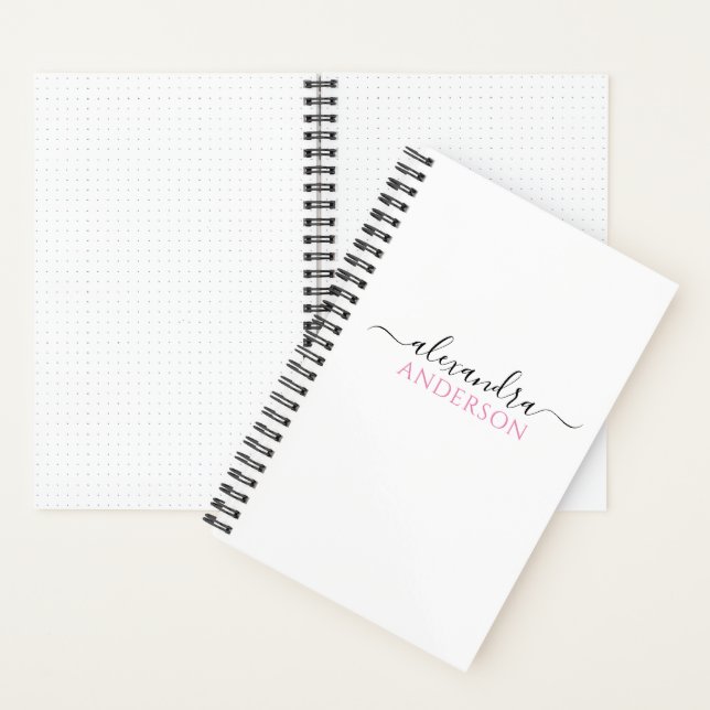 Modern & Elegant Script Name  Notebook (Inside)