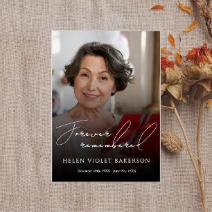 Modern Elegant Script Photo Funeral Welcome Sign