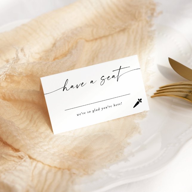 Modern Elegant Script Place Card (Creator Uploaded)