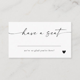 Modern Elegant Script Place Card