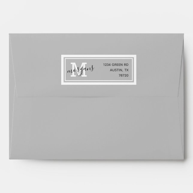 Modern Elegant Script | Pre-Addressed Envelope (Back (Top Flap))