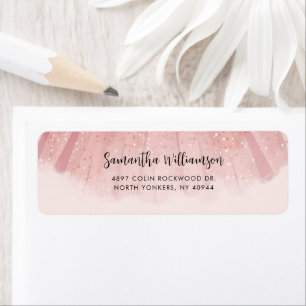 Modern Elegant Script Return Address Label