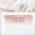 Modern Elegant Script Return Address Return Address Label<br><div class="desc">Easily replace the name and address details by clicking the "Personalise" button. Perfect adorning your invitations,  announcements,  and general mailing needs.</div>