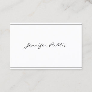 Modern Elegant Script Simple Design Beautiful Business Card