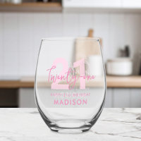 Modern Elegant Script Twenty One 21st Birthday
