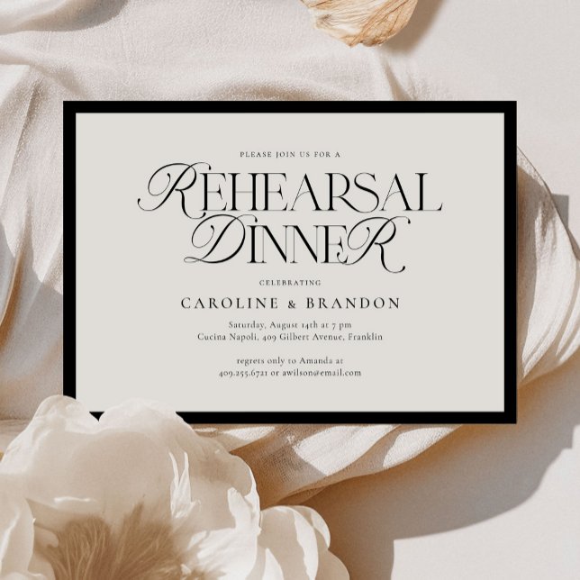 Modern Elegant Script Type Rehearsal Dinner Invitation (Creator Uploaded)
