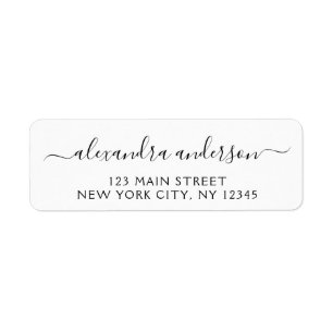 Modern Elegant Script Typography Wedding Event Return Address Label