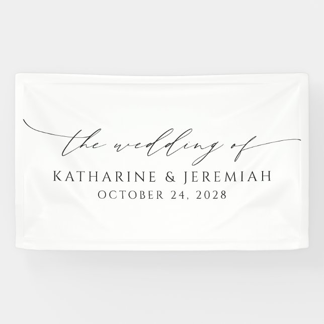 Modern Elegant Script Wedding Banner (Horizontal)