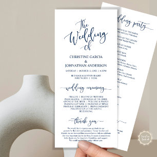 Modern Elegant Script, Wedding Ceremony Program
