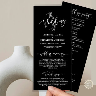 Modern Elegant Script, Wedding Ceremony Program