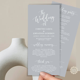 Modern Elegant Script, Wedding Ceremony Program