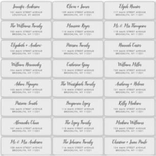 Modern Elegant Script Wedding Guest Address Label