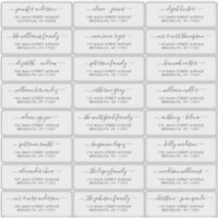Modern Elegant Script Wedding Guest Address Label