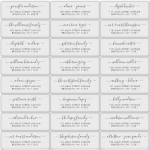 Modern Elegant Script Wedding Guest Address Label