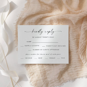 Modern Elegant Script Wedding RSVP Invitation