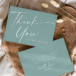 Modern Elegant Script Wedding  Thank You Card<br><div class="desc">Modern Elegant Script Wedding Thank You Card. Click the personalise button to customise this design with your details. To change background colours and fonts click the edit this design further button for more options.</div>