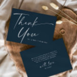Modern Elegant Script Wedding  Thank You Card<br><div class="desc">Modern Elegant Script Wedding Thank You Card. Click the personalise button to customise this design with your details. To change background colours and fonts click the edit this design further button for more options.</div>