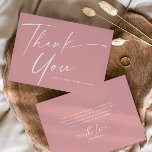 Modern Elegant Script Wedding  Thank You Card<br><div class="desc">Modern Elegant Script Wedding Thank You Card. Click the personalise button to customise this design with your details. To change background colours and fonts click the edit this design further button for more options.</div>