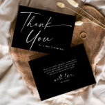 Modern Elegant Script Wedding  Thank You Card<br><div class="desc">Modern Elegant Script Wedding Thank You Card. Click the personalise button to customise this design with your details. To change background colours and fonts click the edit this design further button for more options.</div>