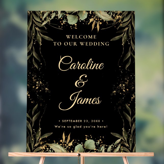 Modern Elegant Script Wedding Welcome  Acrylic Sig Sign (Neutral)