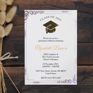 Modern Elegant Senior Graduation Party Invitation