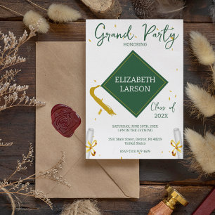Modern Elegant Senior Graduation Party Invitation