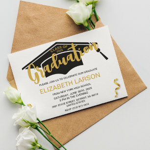 Modern Elegant Senior Graduation Party Invitation