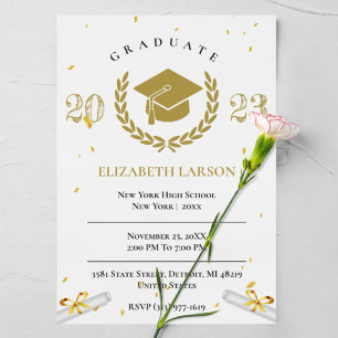Modern Elegant Senior Graduation Party Invitation
